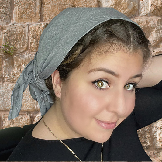 Solid Square Bamboo Headscarf- Clay