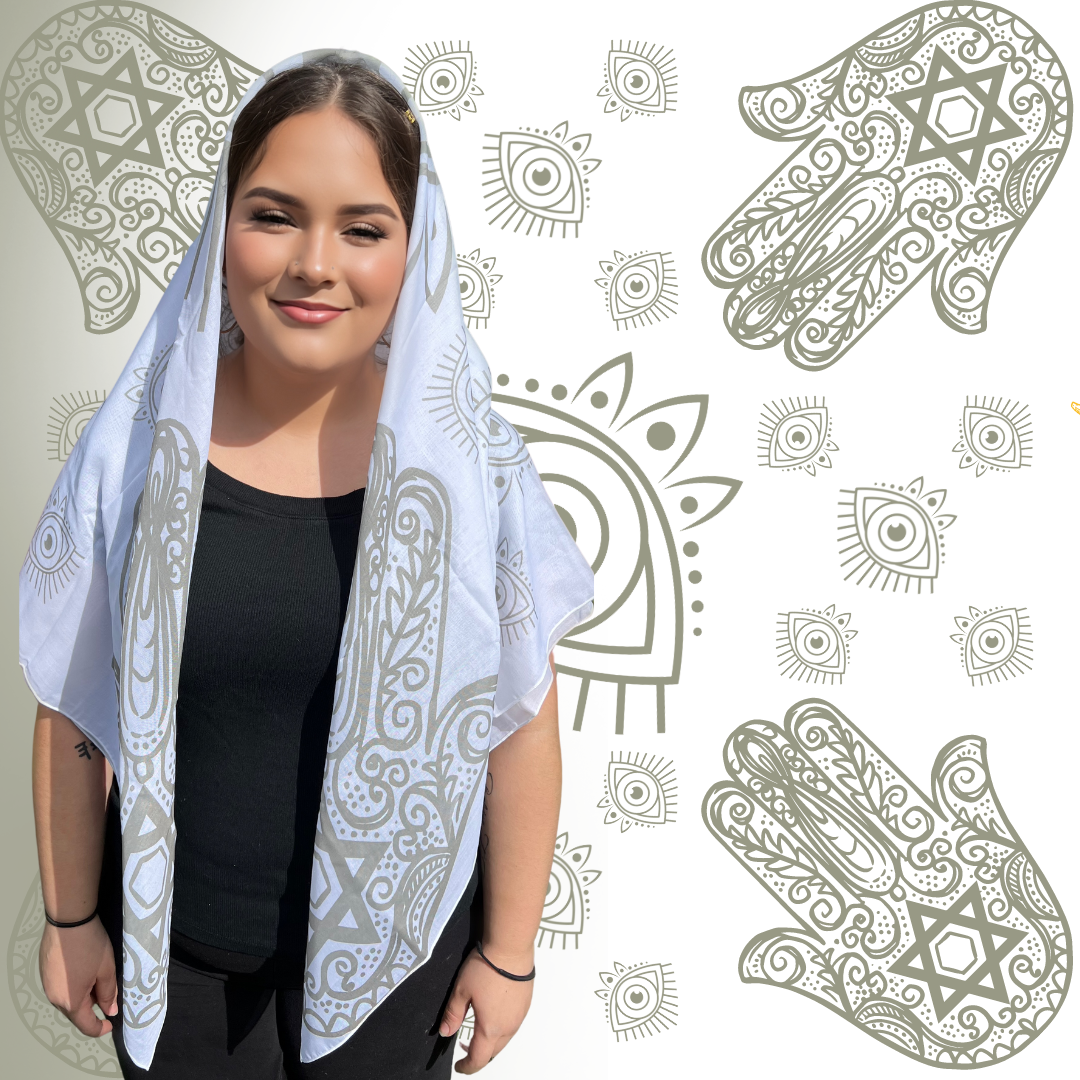 Evil Eye Scarf - Neutral