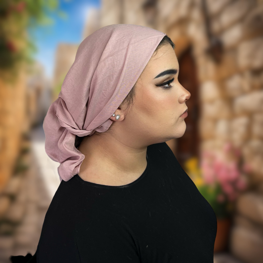 Solid Square Headscarf- Light Mauve